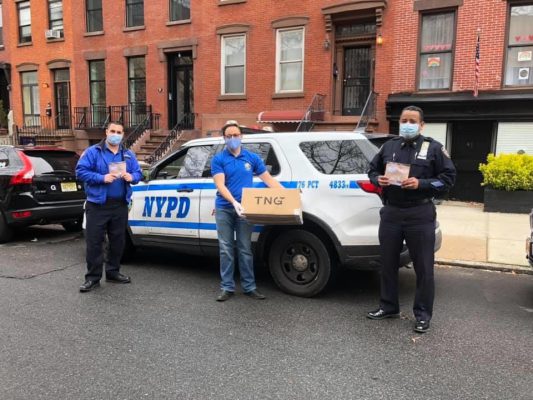 TNG donates nano antibacterial masks to the police in the US